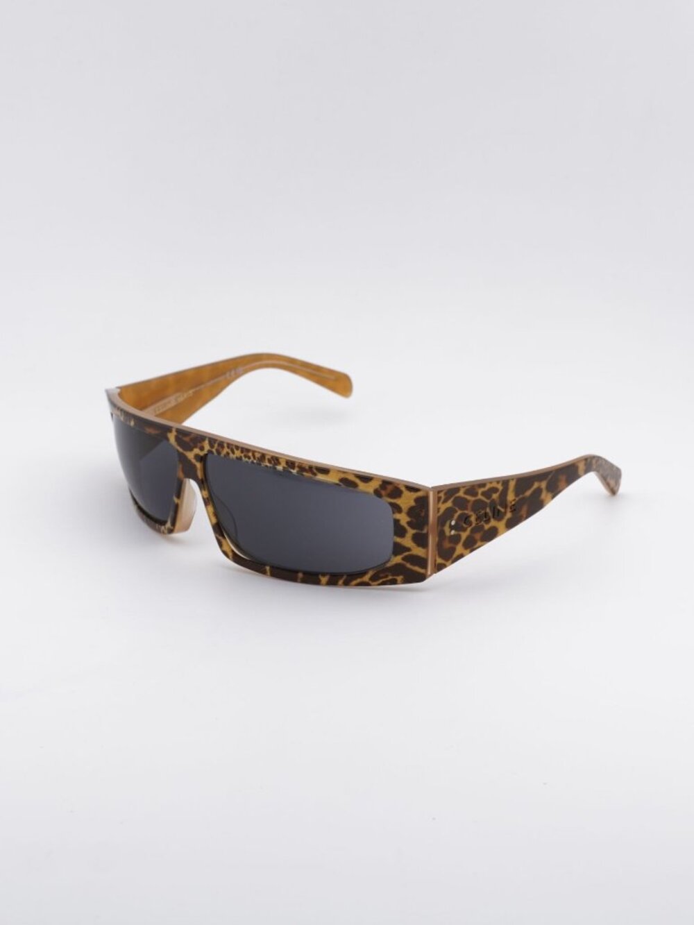 Celine CL40291I 99A Sunglasses - Leopard Rectangle Frame, Smoke Lenses